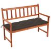 vidaXL Vrtna klop z blazino 120 cm trden akacijev les