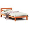 vidaXL Posteljni okvir brez vzmetnice vo&scaron;čeno rjav 90x190 cm borovina