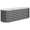vidaXL Visoka greda iz cinkanega jekla 114x40x36 cm antracit