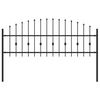 vidaXL Vrh z bodicami ASTEN 200 x 110 cm Pra&scaron;no lakirano jeklo Črna
