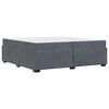 vidaXL Konstrukcija postelje z vzmetnico Temno siva 200 x 200 cm blago