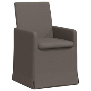 vidaXL Jedilni stoli 2 kos Laneno platno Svetlo siva 57 x 67 x 95 cm
