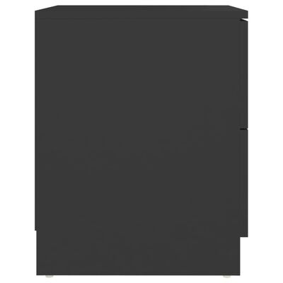 vidaXL Nočna omarica 2 kosa črna 40x40x50 cm iverna plošča