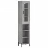 vidaXL Visoka omara siva sonoma 34,5x34x180 cm inženirski les