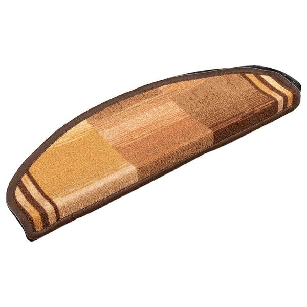 vidaXL Samolepilne preproge za stopnice 10 kosov 65x21x4 cm rjave