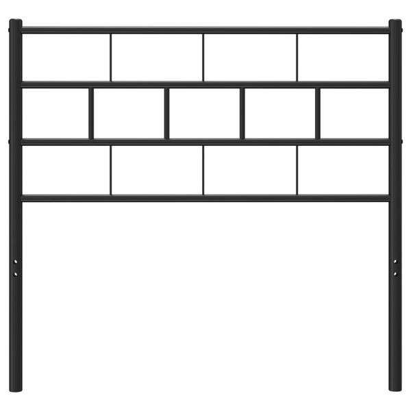 vidaXL Kovinsko posteljno vzglavje črno 75 cm