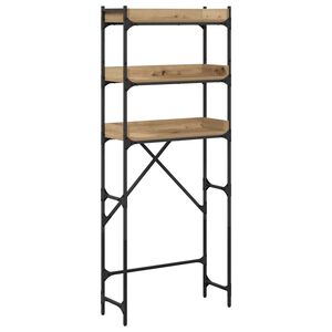 vidaXL Polica za pralni stroj s polico Umetni hrast 67 x 25 x 163 cm