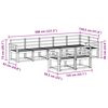 vidaXL Zunanja garnitura za sedenje 8 pcs Naravna Masiven les akacije