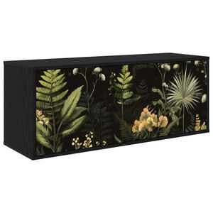 vidaXL Stenska TV omarica RHENEN 102 x 33 x 40 cm Črni hrast