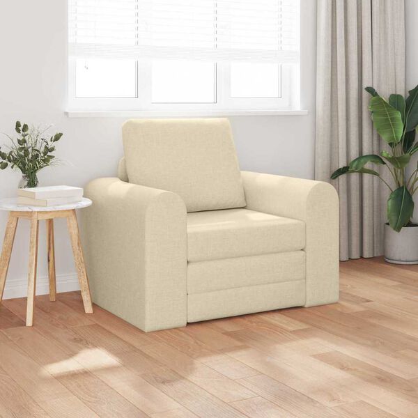 vidaXL Sofa postelja krema 98 x 71 x 83 cm Žamet