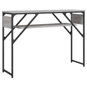 vidaXL Konzolna mizica s polico siva sonoma 105x30x75 cm inž. les
