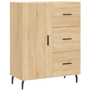 vidaXL Komoda sonoma hrast 69,5x34x90 cm inženirski les