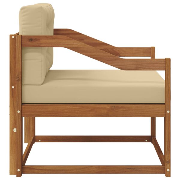 vidaXL Srednji zunanji kavč Masiven les akacije Naravna