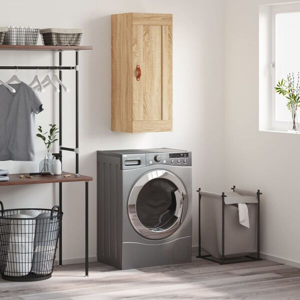 vidaXL Stenska omarica sonoma hrast 34,5x34x90 cm inženirski les