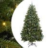 vidaXL Umetno Zložljivo Božično Drevo Zelena 270 cm PVC in jeklo
