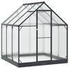 vidaXL Rastlinjak v vrtu z vrati Antracit 183,5 x 183,5 x 207 cm