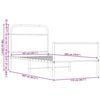 vidaXL Posteljni okvir brez vzmetnice 107x203 cm rjavi hrast inž. les