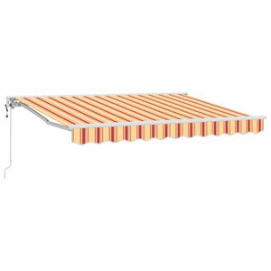 vidaXL Retraktilna tenda večbarvno 350 x 200 cm Aluminij in tkanina