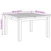 vidaXL Klubska miza Rjava 60 x 60 x 36 cm Trdna tikovina