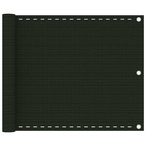 vidaXL Balkonsko platno temno zeleno 75x300 cm HDPE