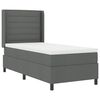 vidaXL LED Box Spring Postelja Temno siva 80 x 200 cm blago