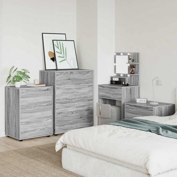 vidaXL Omare za shranjevanje 2 pcs Siva Sonoma 80 x 48 x 105 cm