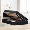 vidaXL Postelja z dodatnim prostorom za shranjevanje in LED osvetlitvijo