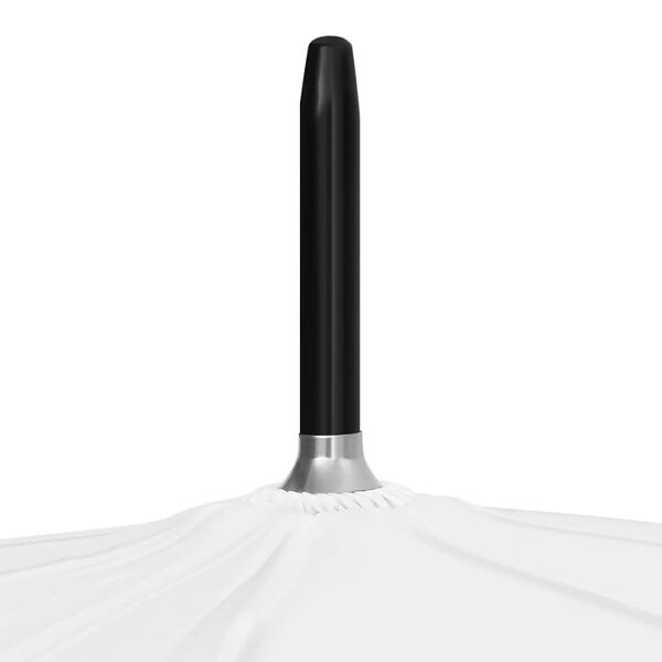 vidaXL Dežnik bel 130 cm