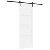 vidaXL Drsna vrata Bela 83 x 232 cm Trdna borovina