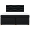 vidaXL Box spring postelja z vzmetnico črna 180x200 cm blago