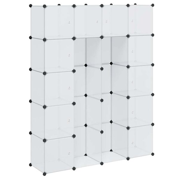 vidaXL Modularna omara s 14 predelki bela 37x146x180,5 cm