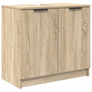 vidaXL Kopalni&scaron;ka omarica z vrati Sonoma hrast 64,5 x 33,5 x 59 cm
