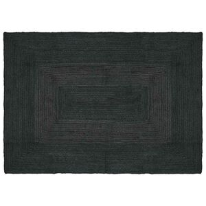 vidaXL Preproga za območje Temno siva 120 x 170 cm Juta