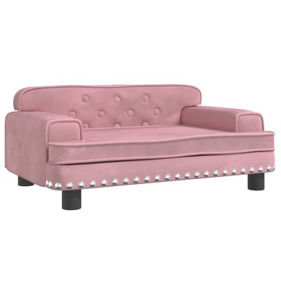 vidaXL Otroški kavč roza 70x45x30 cm žamet