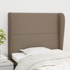 vidaXL Vzglavje z u&scaron;esi taupe 93x23x118/128 cm blago