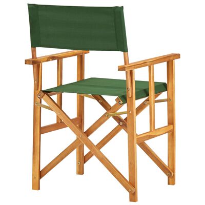 vidaXL Režiserski stoli 2 kosa trden akacijev les zeleni