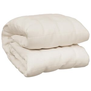vidaXL Obtežena odeja svetlo krem 220x235 cm 15 kg blago