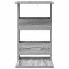 vidaXL Stranska miza Siva Sonoma 40 x 35 x 60,5 cm Konstruiran les