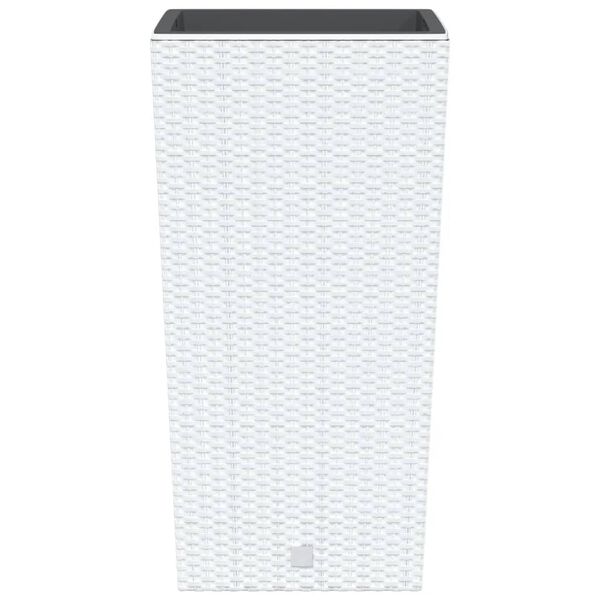 vidaXL Korito z odstranljivo notranjostjo belo 21/49 L PP ratan