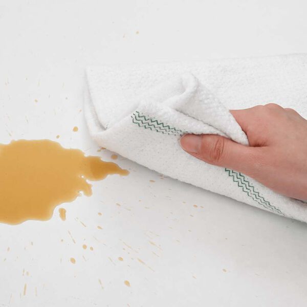 vidaXL Krpe za či&scaron;čenje 5 kosov bele z zelenimi črtami 50x60 cm