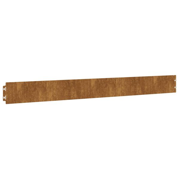 vidaXL Robniki za trato 50 kosov 10x103 cm prilagodljivi corten jeklo