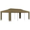 vidaXL Paviljon z dvojno streho 3x6 m taupe 180 g/m&sup2;