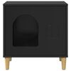 vidaXL Mačja hi&scaron;a Črna 51 x 30 x 52 cm Konstruiran les