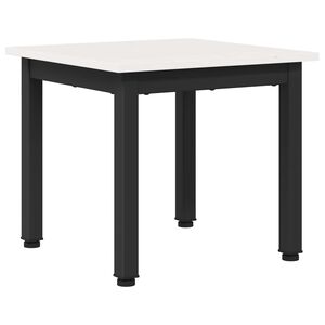 vidaXL Klubska miza Bela 40 x 40 x 36 cm Masivno borovo les