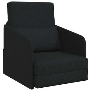 vidaXL Sofa postelja 60cm Črna blago