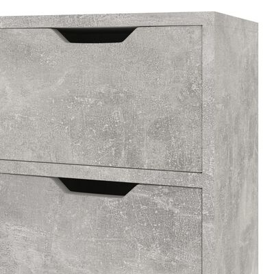 vidaXL Komoda betonsko siva 90x30x72 cm inženirski les
