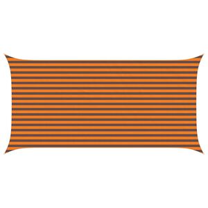 vidaXL Sončno platno Oranžna in Rjava 5 x 2,5 m 100% poliester Oxford