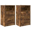 vidaXL Posteljne mize s predalom 2 pcs Dimljeni oreh 40 x 30 x 467 cm