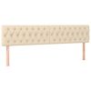 vidaXL Posteljni okvir brez vzmetnice krem 120x190 cm blago