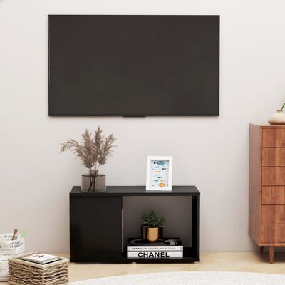 vidaXL TV omarica črna 60x24x32 cm iverna plošča